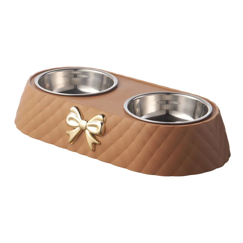 Double Stainless Steel Pet Feeding Bowl