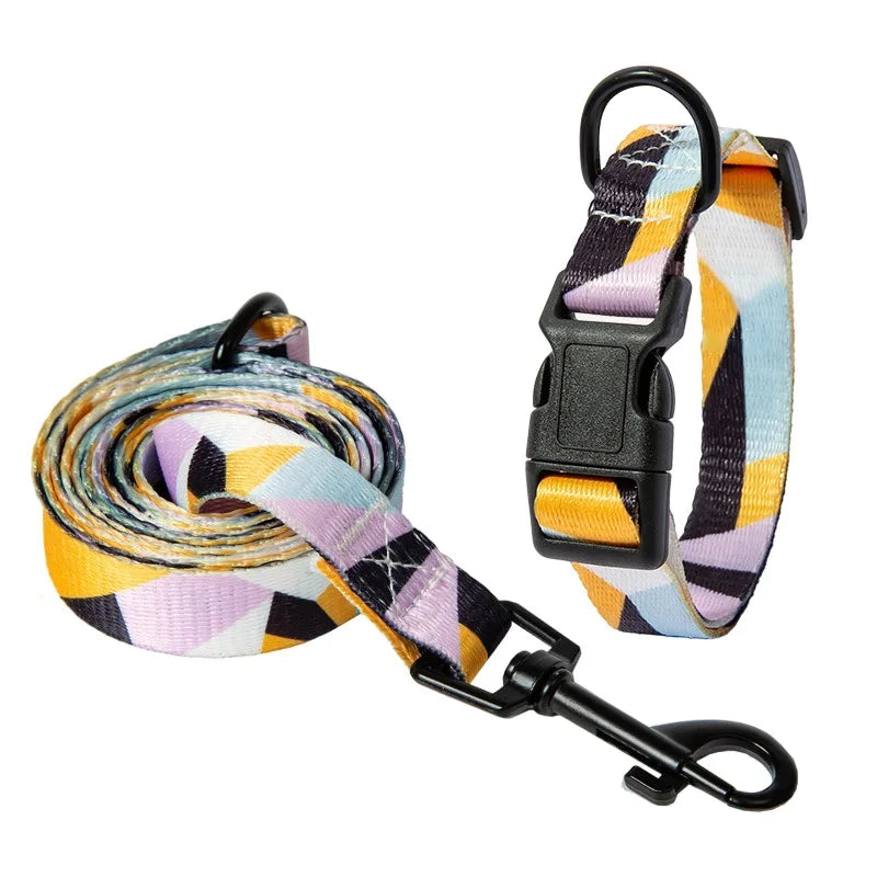 Bohemia Style Pet Collar & Leash Set