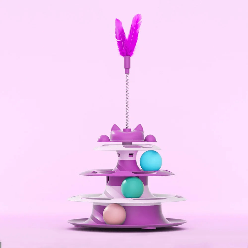 Cat Turntable & Funny Cat Stick Toy Set