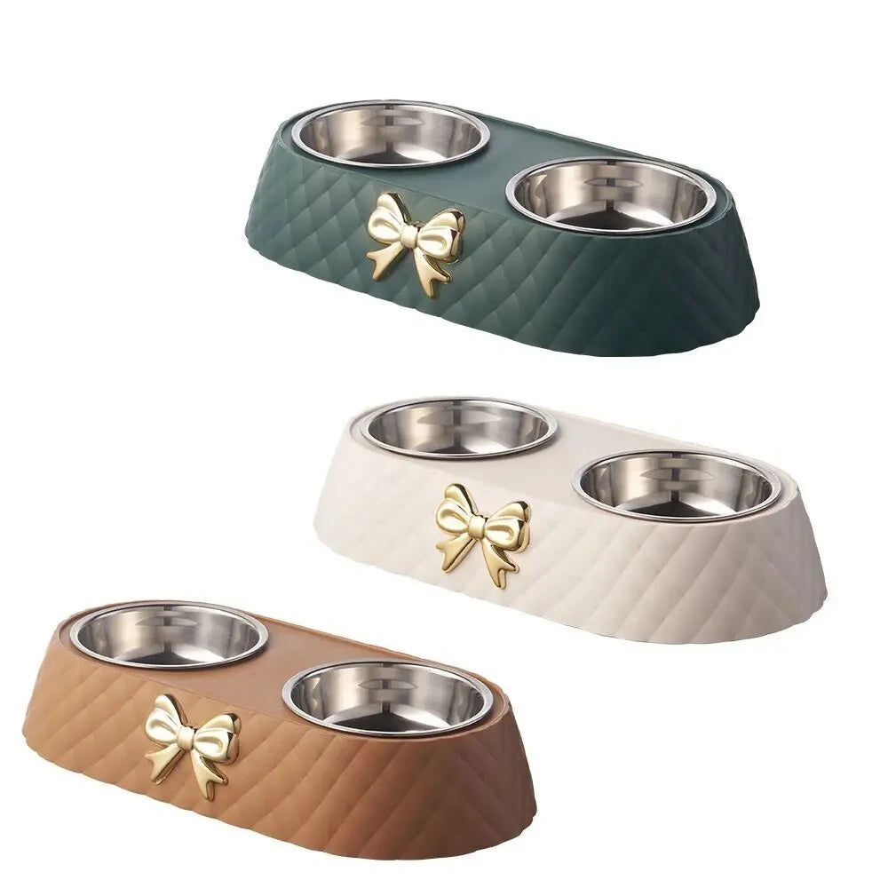 Double Stainless Steel Pet Feeding Bowl