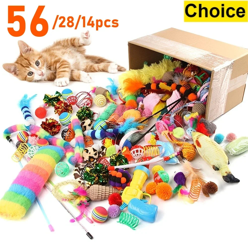 Mixed Cat Toy Pack (Plastic & Plush)