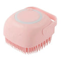 Silicone Pet Bathing & Massage Brush with Shampoo Dispenser