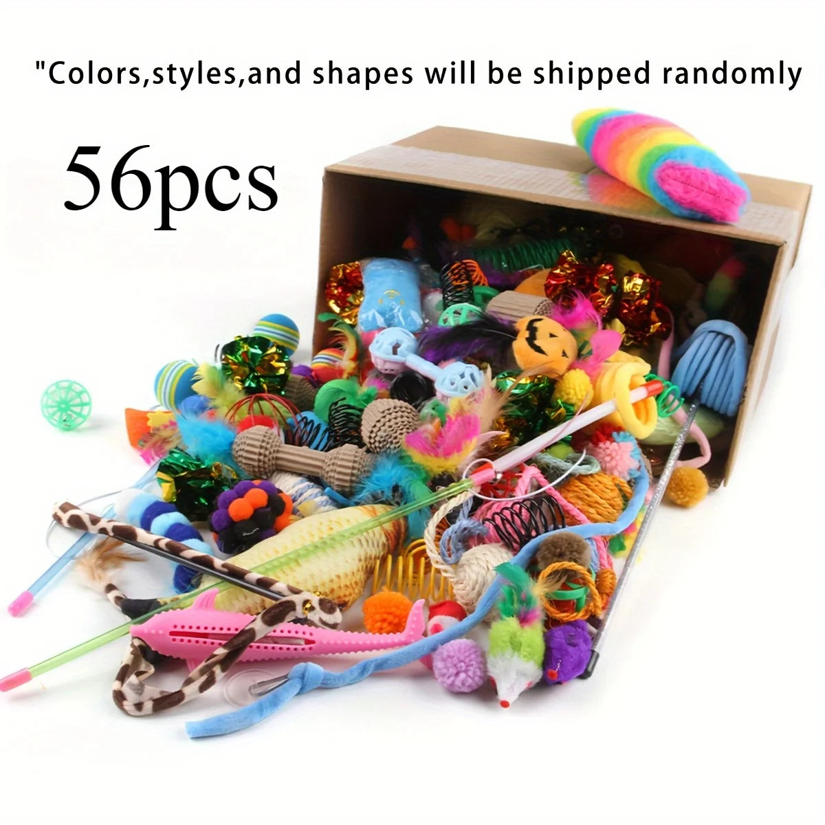 Mixed Cat Toy Pack (Plastic & Plush)