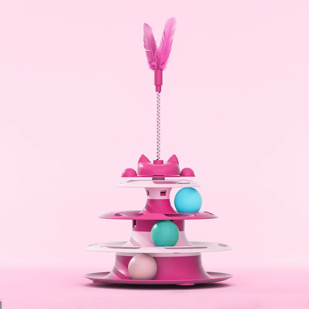 Cat Turntable & Funny Cat Stick Toy Set