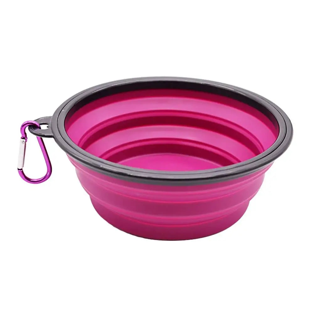 Collapsible Pet Travel Bowl with Carabiner Clip