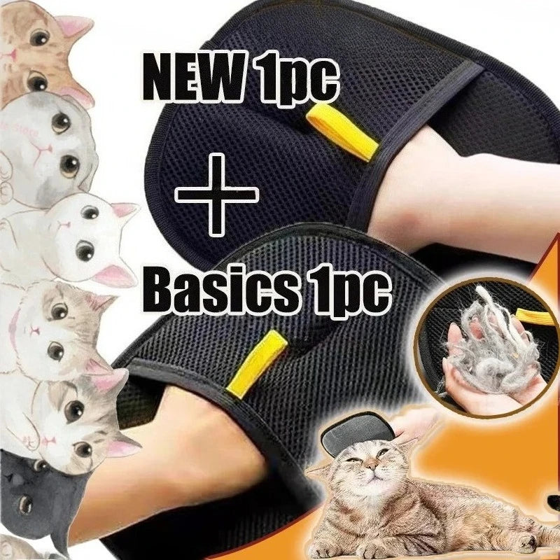 Double-Sided Pet Hair Removal & Grooming Glove