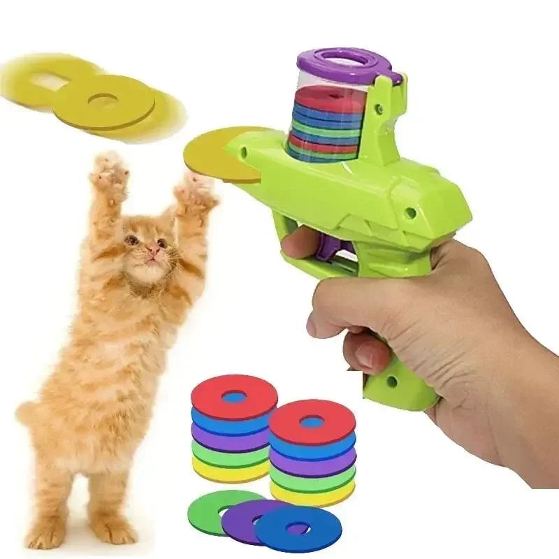 Flying Disc Launcher Toy for Cats & Dogs