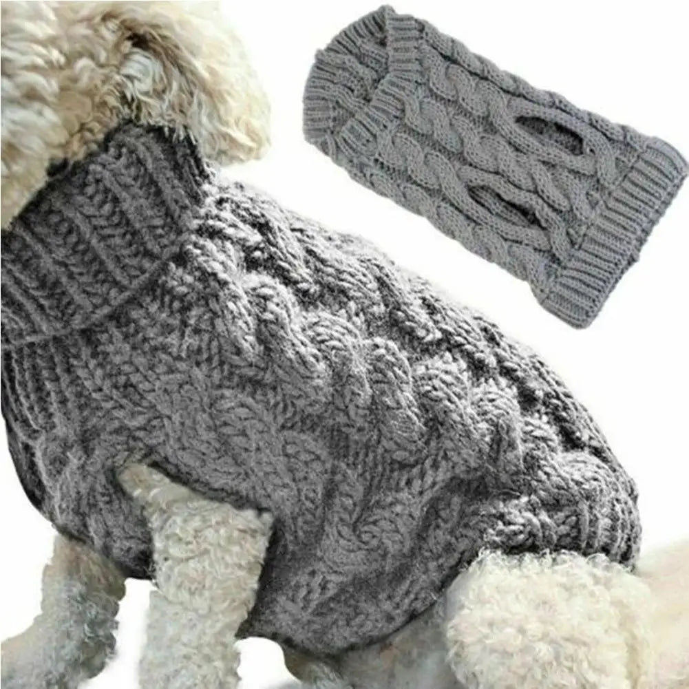 Cable-Knit Pet Sweater | Small Dogs & Cats