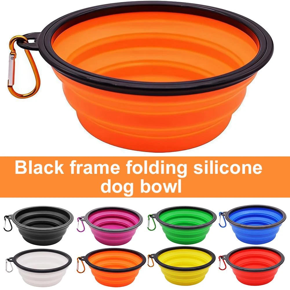 Collapsible Pet Travel Bowl with Carabiner Clip