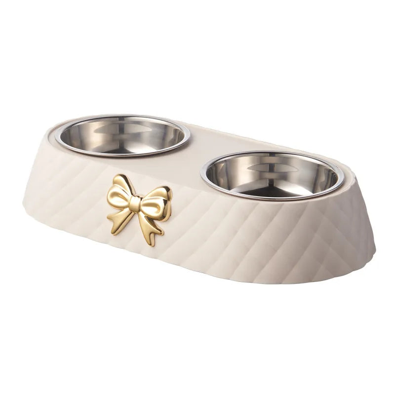 Double Stainless Steel Pet Feeding Bowl