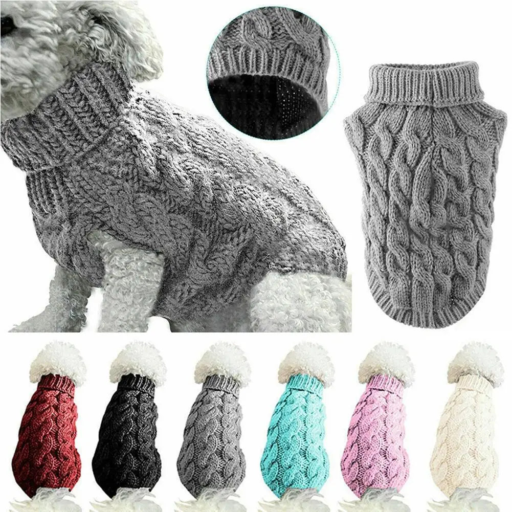 Cable-Knit Pet Sweater | Small Dogs & Cats