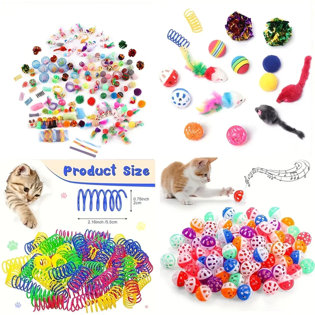 Mixed Cat Toy Pack (Plastic & Plush)