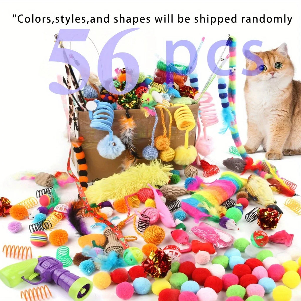 Mixed Cat Toy Pack (Plastic & Plush)