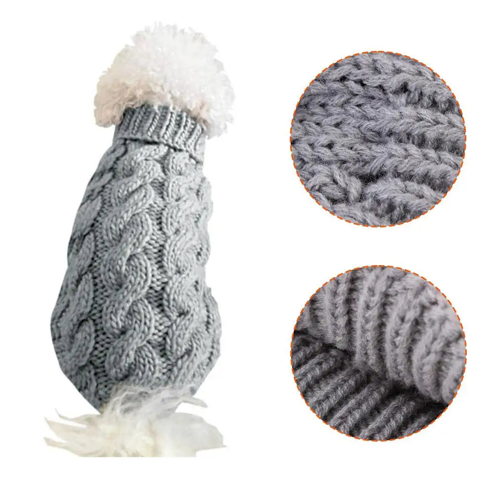 Cable-Knit Pet Sweater | Small Dogs & Cats
