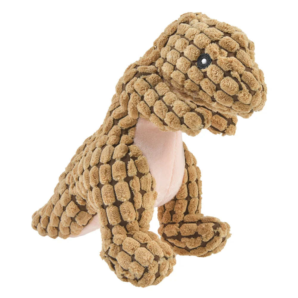 Plush Dinosaur Chew Toy for Dogs & Cats
