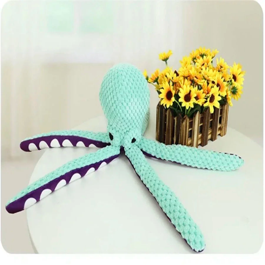 Interactive Plush Octopus Dog Toy