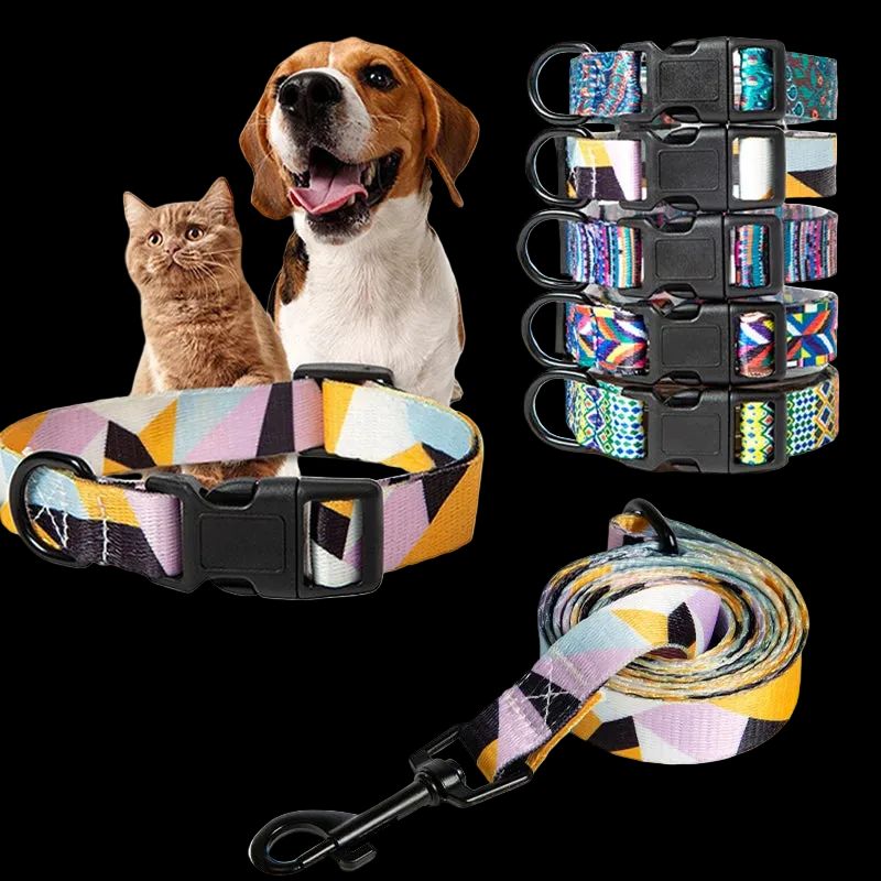Bohemia Style Pet Collar & Leash Set