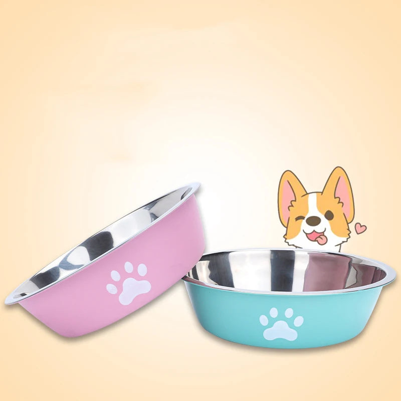 Large Stainless Steel Anti-Tip Dog Bowl