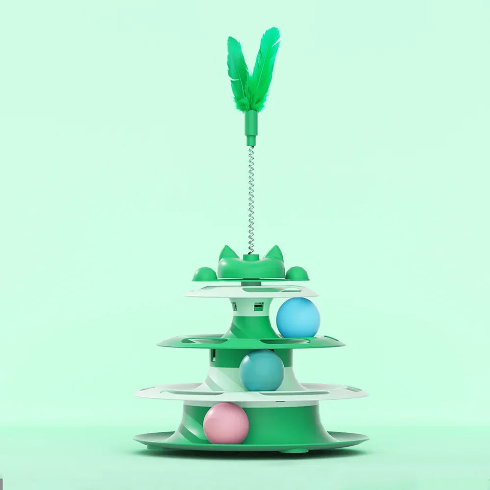 Cat Turntable & Funny Cat Stick Toy Set