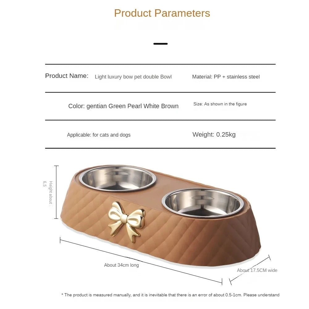 Double Stainless Steel Pet Feeding Bowl