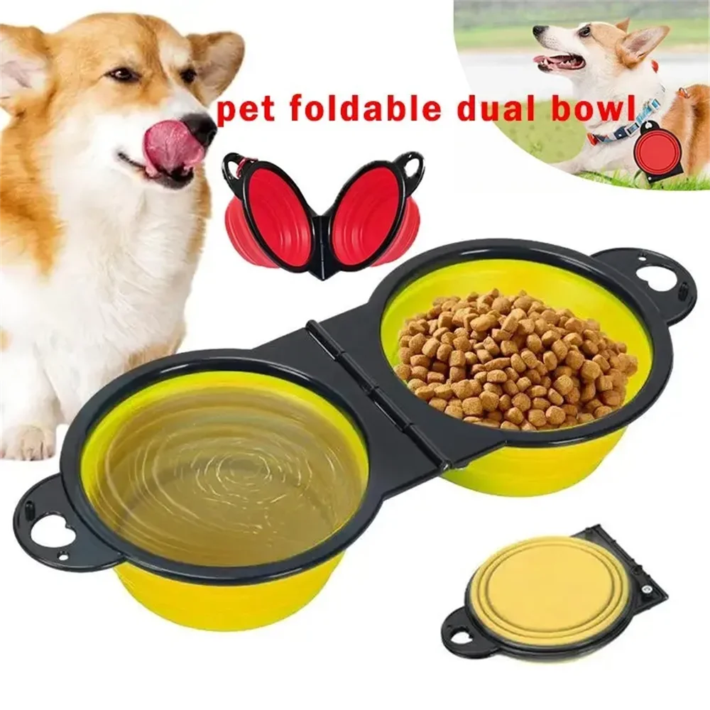 Collapsible Pet Double Travel Bowls