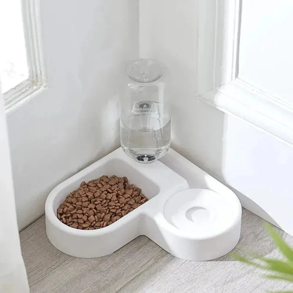 Double Pet Feeding Bowl for Cats & Small Dogs
