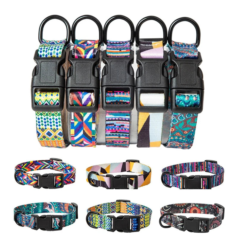 Bohemia Style Pet Collar & Leash Set