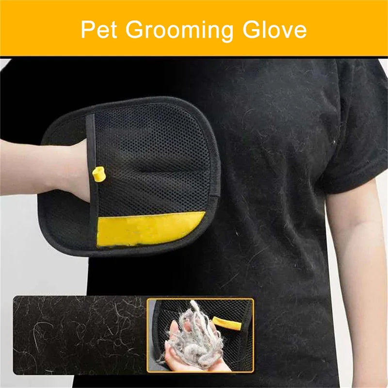 Double-Sided Pet Hair Removal & Grooming Glove