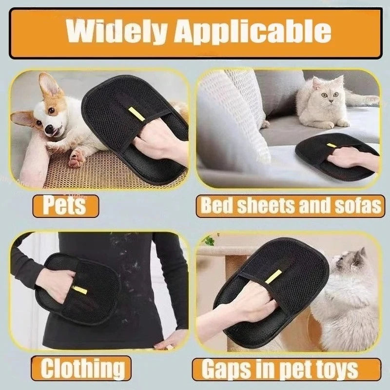 Double-Sided Pet Hair Removal & Grooming Glove