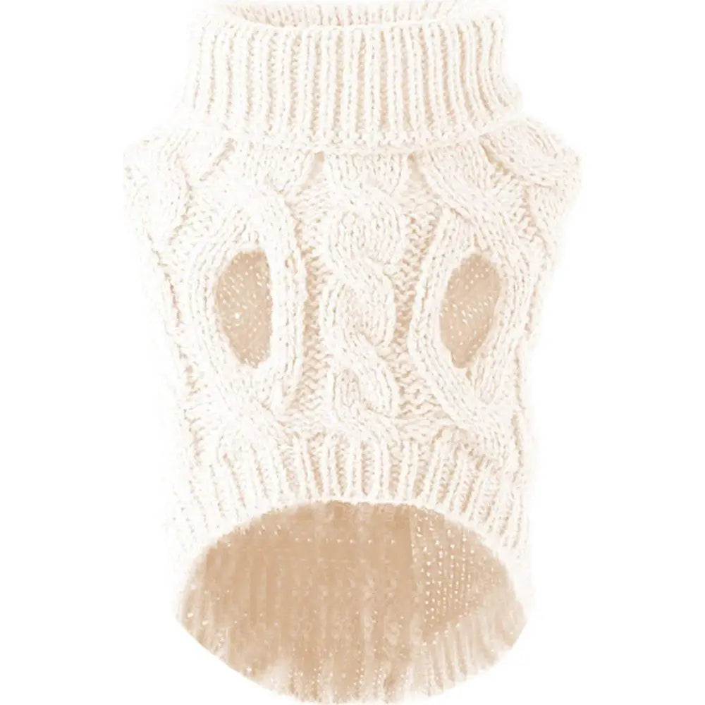 Cable-Knit Pet Sweater | Small Dogs & Cats