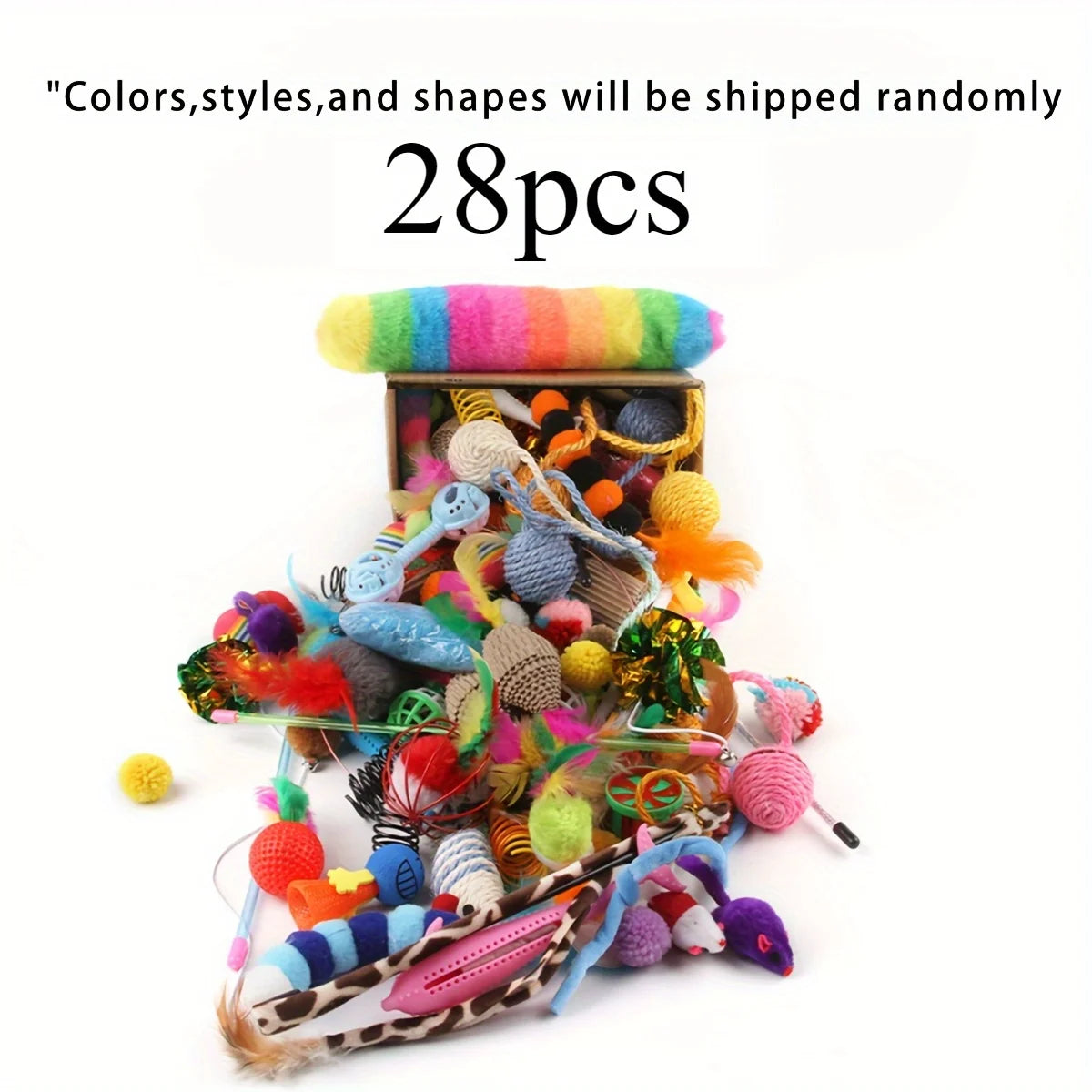 Mixed Cat Toy Pack (Plastic & Plush)