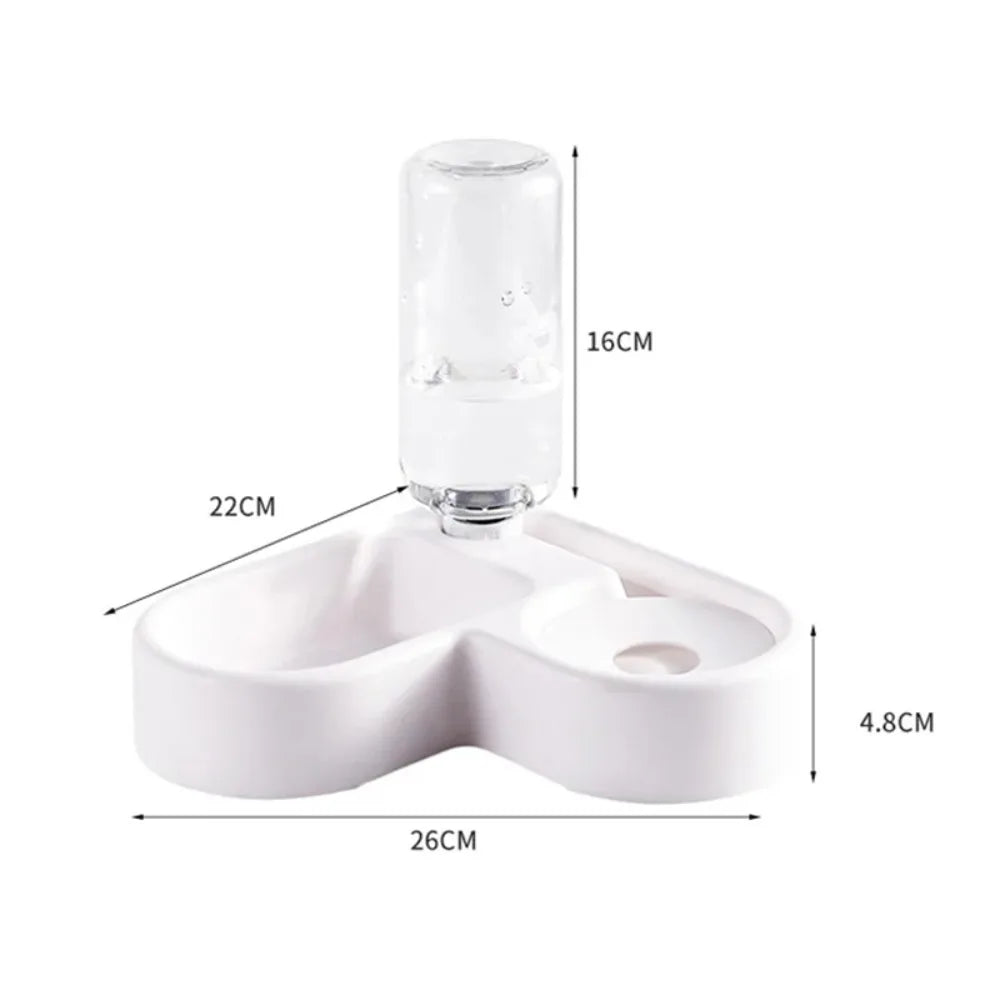 Double Pet Feeding Bowl for Cats & Small Dogs